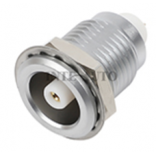 1S coaxial fixed receptacle, solder contacts