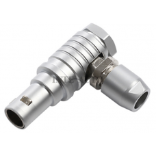 INT-THG B series 90-degree male connector, size 0B, 1B, 2B, 3B series, cable collet.